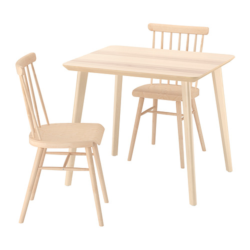 HÖGVED/LISABO table and 2 chairs