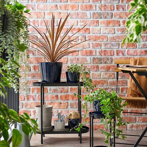 KLOTLÖNN plant pot with saucer