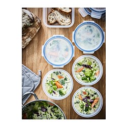 IKEA 365+ - Wadah makanan dengan penutup, bulat/plastik, 450 ml