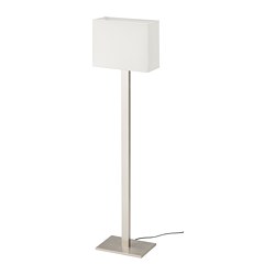 TOMELILLA - Lampu lantai, dilapisi nikel/putih, 150 cm