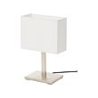 TOMELILLA - Table lamp, nickel-plated/white, 36 cm