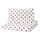 BARNDRÖM - duvet cover 1 pillowcase for cot, heart pattern/white red, 110x125/35x55 cm | IKEA Indonesia - PE944996_S1