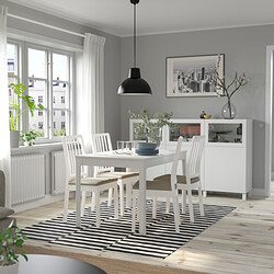 EKEDALEN - Extendable table, white, 120/180x80 cm