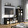 LACK/KALLAX - kombinasi penyimpanan TV, hitam-cokelat, 224x39x147 cm | IKEA Indonesia - PE945016_S1