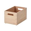 UPPDATERA - Storage box, light bamboo, 16x24x15 cm