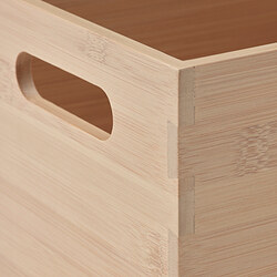 UPPDATERA - Storage box, light bamboo, 16x24x15 cm
