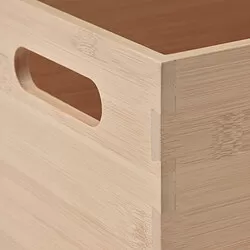 UPPDATERA - Storage box, light bamboo, 16x24x15 cm
