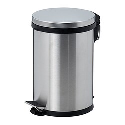 SNÖRPA - Pedal bin, stainless steel, 12 l