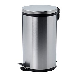 SNÖRPA - Pedal bin, stainless steel, 5 l