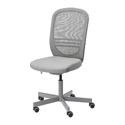 FLINTAN - Kursi kantor, Diseröd abu-abu