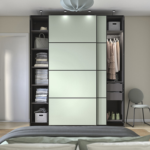 PAX/MEHAMN wardrobe with sliding doors