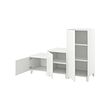 PLATSA - Wardrobe with 3 doors, white/Fonnes white, 180x57x133 cm