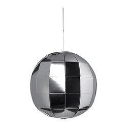 FRÖJDA - Hanging decoration, chrome effect, 30 cm