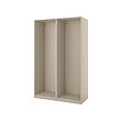 PAX - 2 wardrobe frames, grey-beige, 150x58x236 cm