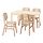 RÖNNINGE/VOXLÖV - meja dan 4 kursi, kayu birch/bambu warna muda, 118/173 cm | IKEA Indonesia - PE945176_S1