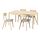 RÖNNINGE/LISABO - meja dan 4 kursi, kayu birch/Tallmyra putih/hitam putih, 155/210 cm | IKEA Indonesia - PE945178_S1