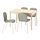 RÖNNINGE/KARLPETTER - meja dan 4 kursi, kayu birch/hijau muda Gunnared putih, 118/173 cm | IKEA Indonesia - PE945184_S1
