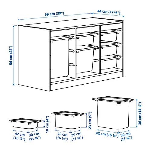 TROFAST Measurement Illustration