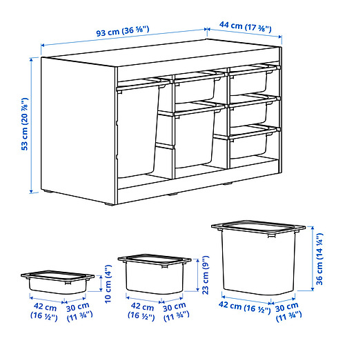 TROFAST Measurement Illustration