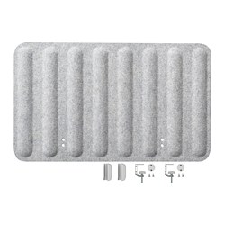 EILIF - Screen for desk, grey, 80x48 cm