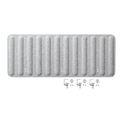 EILIF - Screen for desk, grey, 120x48 cm