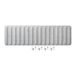 EILIF - Screen for desk, grey, 160x48 cm