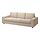 VIMLE - sarung untuk sofa 3 dudukan, dengan sandaran tangan lebar/Hallarp krem | IKEA Indonesia - PE836077_S1