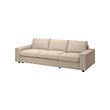 VIMLE - 3-seat sofa-bed, with wide armrests/Hallarp beige
