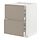 METOD/MAXIMERA - base cab f hob/2 fronts/2 drawers, white/Upplöv matt dark beige, 60x60x80 cm | IKEA Indonesia - PE877439_S1