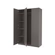 PAX/FORSAND - Wardrobe combination, dark grey/dark grey, 150x60x236 cm