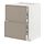 METOD/MAXIMERA - base cab f hob/2 fronts/3 drawers, white/Upplöv matt dark beige, 60x60x80 cm | IKEA Indonesia - PE877488_S1