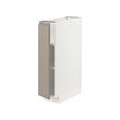METOD - Base cabinet with shelves, white/Upplöv matt dark beige, 20x60x80 cm
