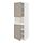 METOD - high cab f micro w 2 doors/shelves, white/Upplöv matt dark beige, 60x60x200 cm | IKEA Indonesia - PE877485_S1