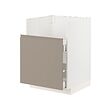 METOD/MAXIMERA - Kabinet dasar u wastafel TALLSJÖN, putih/Upplöv matt krem gelap, 60x60 cm