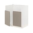 METOD - Kabinet dasar u wastafel TALLSJÖN, putih/Upplöv matt krem gelap, 80x60x80 cm