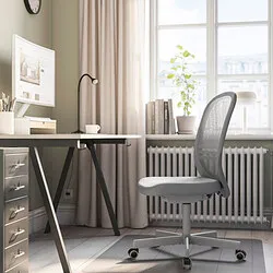 FLINTAN - Kursi kantor, Diseröd abu-abu