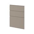 METOD - 3 fronts for dishwasher, Upplöv matt dark beige, 60 cm