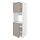 METOD - high cab f oven w 2 doors/shelves, white/Upplöv matt dark beige, 60x60x200 cm | IKEA Indonesia - PE877591_S1