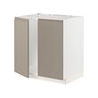 METOD - Base cabinet for sink + 2 doors, white/Upplöv matt dark beige, 80x60x80 cm