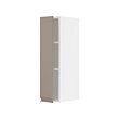 METOD - Wall cabinet with shelves, white/Upplöv matt dark beige, 20x37x80 cm