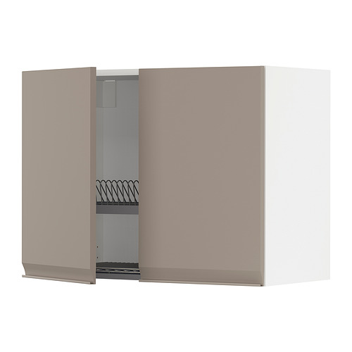 METOD wall cabinet w dish drainer/2 doors