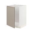 METOD - Kabinet dasar untuk bak cuci, putih/Upplöv matt krem gelap, 60x60x80 cm