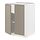 METOD - kabinet dasar dg rak/2 pintu, putih/Upplöv matt krem gelap, 60x60x80 cm | IKEA Indonesia - PE877573_S1