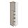 METOD/MAXIMERA - kabinet tinggi dg 2 pintu/4 laci, putih/Upplöv matt krem gelap, 60x60x220 cm | IKEA Indonesia - PE877630_S1
