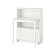 BILLY - Bookcase with desk and drawer, white, 80x106 cm