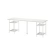 LAGKAPTEN/SPÄND - Meja, putih, 200x60 cm
