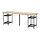 LAGKAPTEN/SPÄND - desk, white stained oak effect/black, 200x60 cm | IKEA Indonesia - PE945534_S1