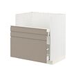 METOD/MAXIMERA - Base cab f TALLSJÖN sink, white/Upplöv matt dark beige, 80x60 cm