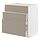 METOD/MAXIMERA - base cab f sink+3 fronts/2 drawers, white/Upplöv matt dark beige, 80x60x80 cm | IKEA Indonesia - PE877665_S1