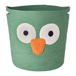 UPPSTÅ - Storage bag, braided/green, 35 cm